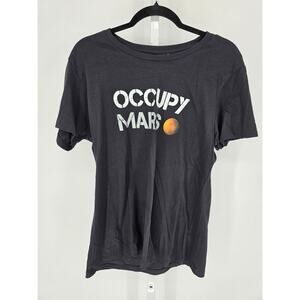 Space X Womens Sz 2X Short Sleeve T Shirt Occupy Mars Black NEW